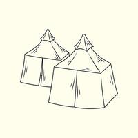 Tent in Mina on the day of Arafat vector