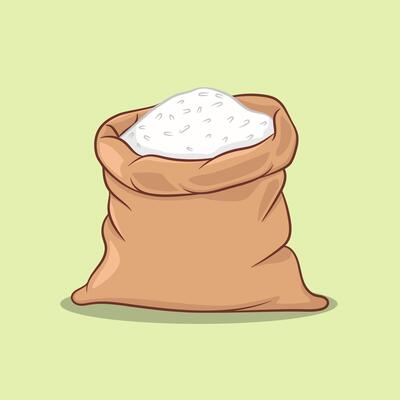 Lots of Rice in Hemp Bag