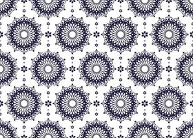 mandalas ethnic fabric seamless pattern, line design, blue and white color, design for cloth, carpet, batik, wallpaper, wrapping etc. vector