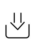 simple inbox line icon for messages vector