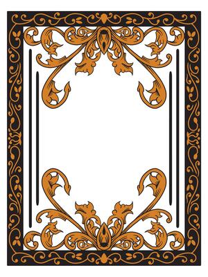 Royal Calligraphy Wedding Frame with Swirl Elements