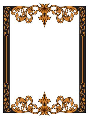 Vintage-Inspired Wedding Frame with Artistic Flourishes