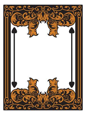 Vintage Baroque Wedding Border with Elegant Scroll Details