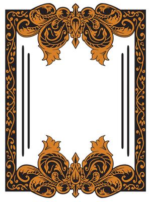 Elegant Wedding Announcement Frame with Ornate Details