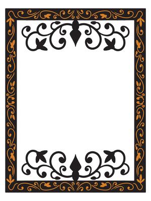 Classic Botanical Wedding Frame for Elegant Stationery