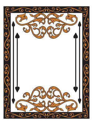 Gilded Vintage Wedding Frame for Timeless Invitations