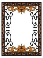 Ornate Scrollwork Frame for Engagement Invitations vector