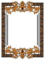Luxe Wedding Reception Frame with Fine Filigree Patterns vector