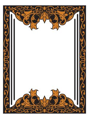 Sophisticated Vintage Wedding Frame with Regal Patterns