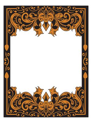 Royal Ornamental Frame for Elegant Wedding Programs
