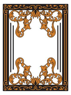 Gilded Floral Wedding Frame for High-End Invitations