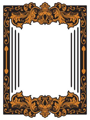 Regal Wedding Frame with Calligraphic Details