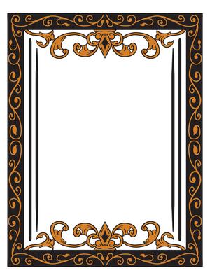 Elegant Floral Border for Bridal Shower Invitations