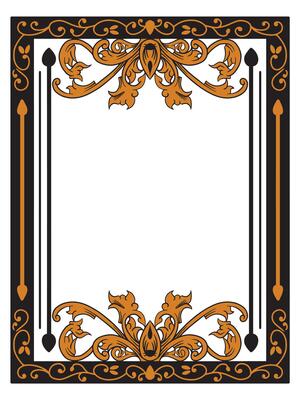 Boutique Wedding Invitation Frame with Intricate Borders