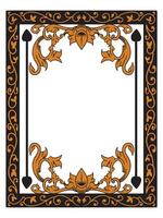 Handcrafted Wedding Border with Swirl Patterns vector