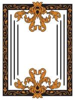 Decorative Wedding Program Frame with Elegant Patterns vector