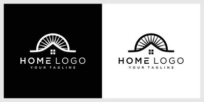 Home logo template for real estate company. Illustration of roof. Design element , vector