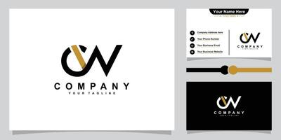 Initial CW, WC Alphabets Letters Logo Monogram vector