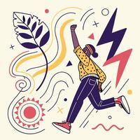a modern abstract design using bold lines vector