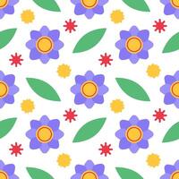 Abstract floral pattern.Seamless texture from Geometric elements. vector