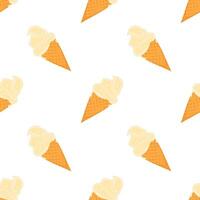 Ice cream seamless pattern. Summer background with sweet dessert. vector