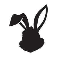Rabbit silhouette design on a white background vector