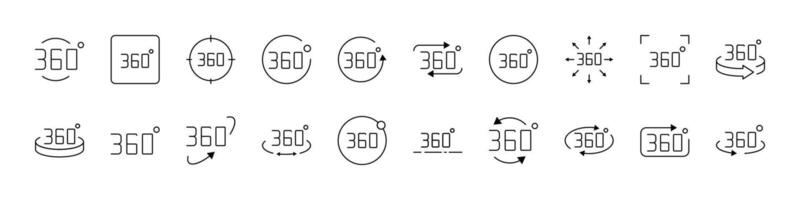 360 Modern Outline Style Icons for Design, Cards, Apps, Social Networks vector
