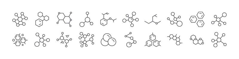Atom Related Line Icons for Web Sites, Books, Cards, Apps. Editable Stroke. Perfect for Web Sites, Books, Cards, Apps vector