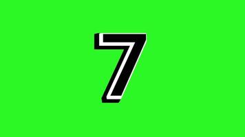 10 seconds countdown timer with bold and eye catching number on green screen video