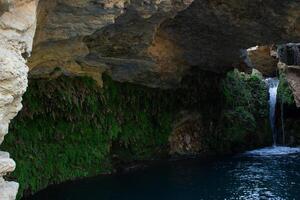 Beautiful surroundings of a waterfall called Salto del Usero in Bullas, Spain photo