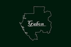 Gabon map. Map of Gabon in white color vector