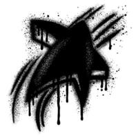 Spray Painted Graffiti star icon Sprayed isolated with a white background. vector