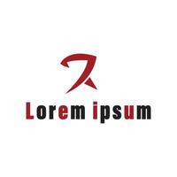 Modern Red Letter R Initial Logo Sleek Minimalist Design on White Background vector