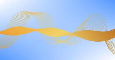 Abstract background with wavy lines and blue sky. illustration. vector