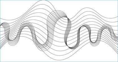 Abstract wavy lines on white background. illustration design vector