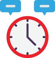 Time Clock Schedule Chat vector