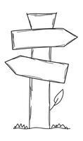 arrow direction two way symbol sign design blank black color blank mockup empty street road way information travel business doodle element doodle curve guidance destination signpost message journey vector