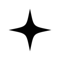 four point star icon design template on white background. vector