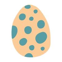 an illustration of an egg with blue polka dots vector