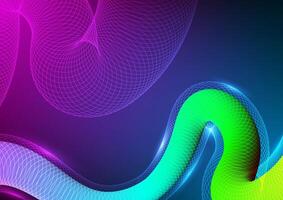 Digital technology Wavy background. Wave shape futuristic fluid gradient concept. Design for futuristic fluid curve connect telecoms internet online fiber gradient. vector