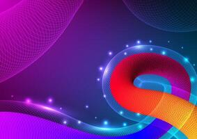 Digital technology Wavy background. Design for abstract futuristic fluid curve wave shape connect telecoms internet background online fiber gradient. vector