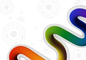 Digital wave gradient white background. Futuristic fluid wave and liquid concept. Design for line technology polygon wireframe connect internet colorful abstract. vector