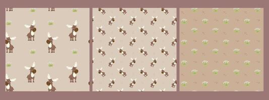 Adorable forest animals pattern design for textiles and crafts vector