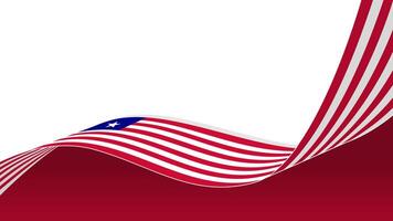 wavy liberia flag background with copy space for text. for national day vector