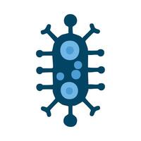 Bacteria icon isolated on white background for your web and mobile app design. Blue color virus logo concept. vector