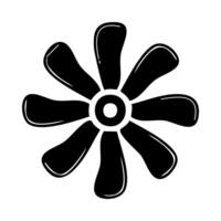 Sketch of a fan on a white background, illustration. vector
