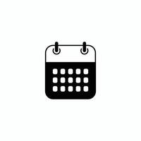 Stylish Minimalistic Calendar Icon for Daily Planning, Scheduling, and Organization Purposes in Modern Design vector