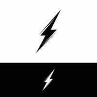 Modern Lightning Bolt Icon Design in Black and White for Creative Projects, Branding, and Fashion vector