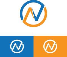 Modern Letter N Logo Design Letter AV Logo vector