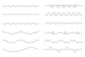 Tracing line images on set. vector